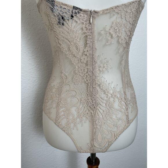 Chrissy Teigen Revolve Lingerie Bodysuit Teddy Sheer Mesh - Picture 10 of 14